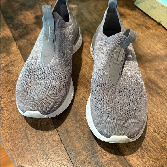 Nike Gray Flyknit Sneakers with React Foam - Picture 2 of 4